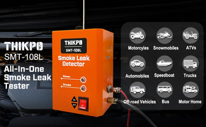 Automotive Smoke Machine Leak Tester with Built-in Air Pump, EVAP Vacuum Pipe & Fuel System Leak Detector