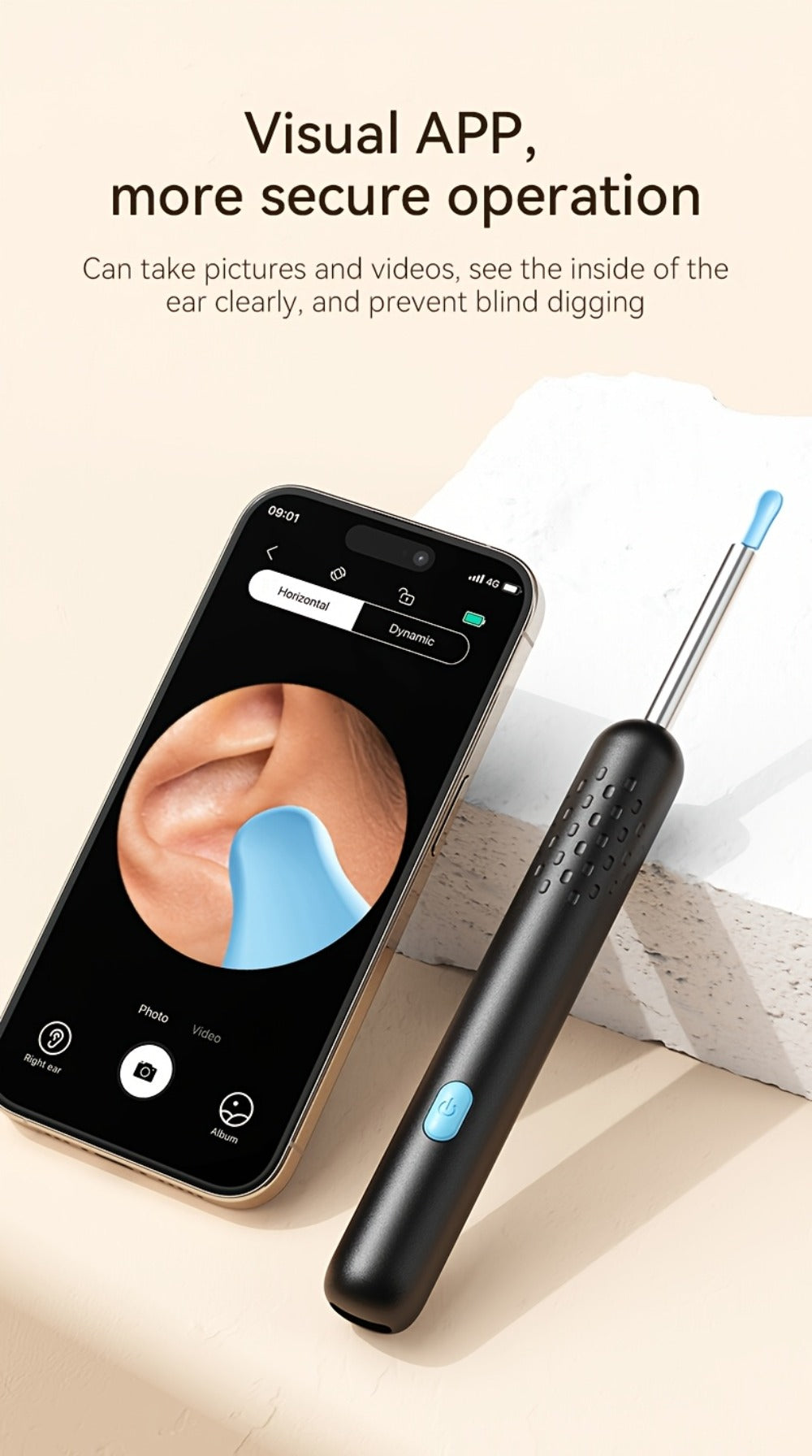 Earwax Removal Kit Pro with Visual Waste Tank, Interchangeable Nozzles, USB Rechargeable Ear Cleaner for Adults