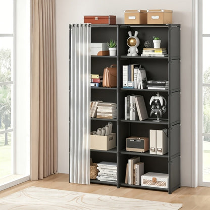 6-Tier Storage Rack Shelving Unit 15.75 Inch, Multi-Purpose Dust-Proof Organizer for Closet, Bedroom
