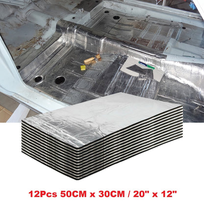 Car Sound Deadening Mat 276MIL 19sqft – 12 Sheets 20"x12" Auto Sound Dampening & Heat Insulation for Door Hood Trunk Floor Firewall