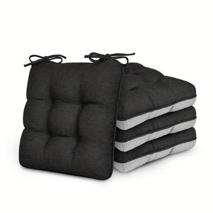Memory Foam Chair Cushions 4/8 Pack, Non-Slip Seat Pads for Dining Chairs, Kitchen, Office & Patio – Indoor Outdoor Chair Pads M/L Size