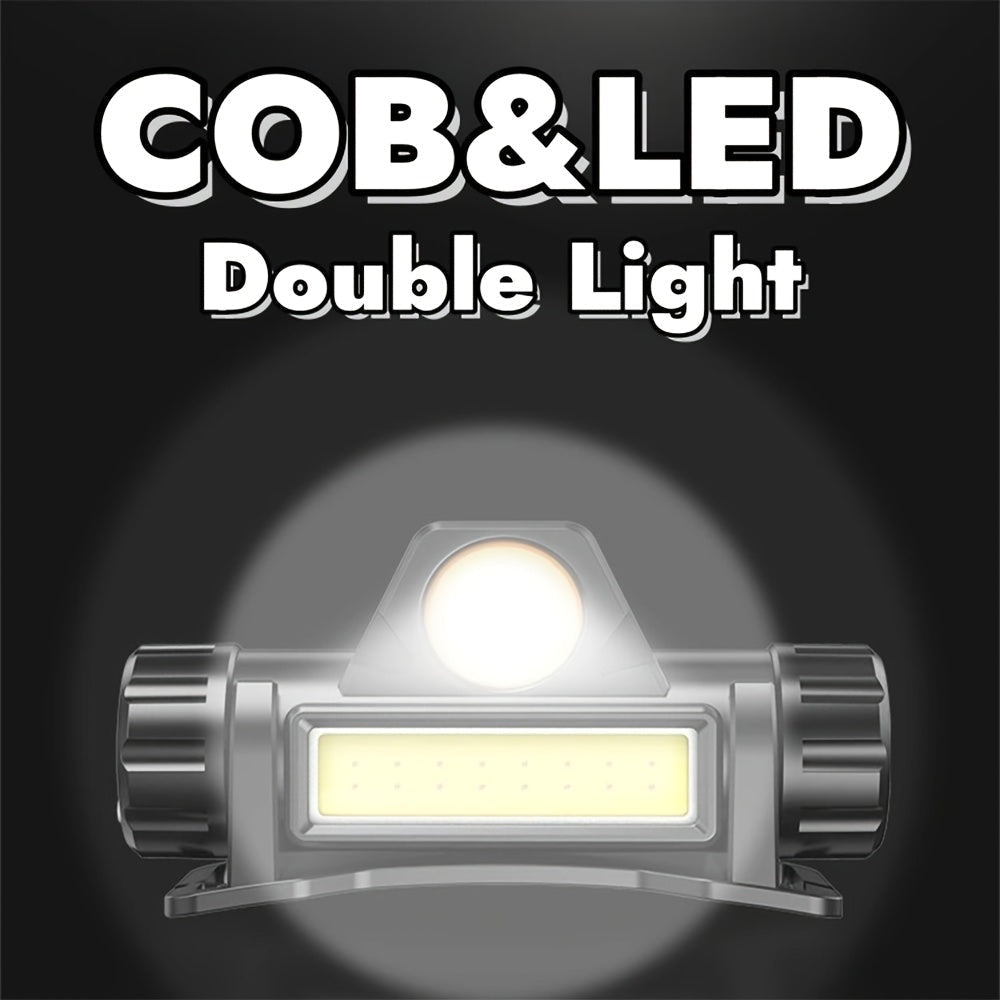 Rechargeable Headlamp 4 Pack, COB LED Head Lamp with Magnetic Base, USB Rechargeable Super Bright Headlight