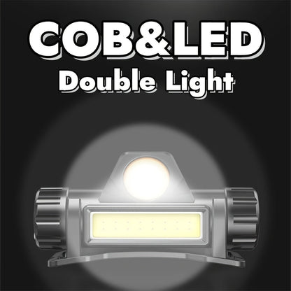 Rechargeable Headlamp 4 Pack, COB LED Head Lamp with Magnetic Base, USB Rechargeable Super Bright Headlight