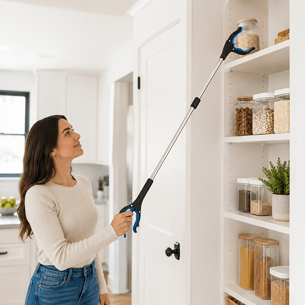 Reacher Grabber Tool Foldable with Magnetic Tip – Long Reach Pickup Helper for Seniors, Lightweight Picker Upper for Home, Kitchen, Garden