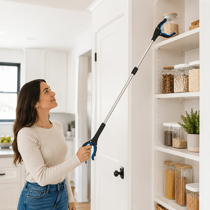 Reacher Grabber Tool Foldable with Magnetic Tip – Long Reach Pickup Helper for Seniors, Lightweight Picker Upper for Home, Kitchen, Garden