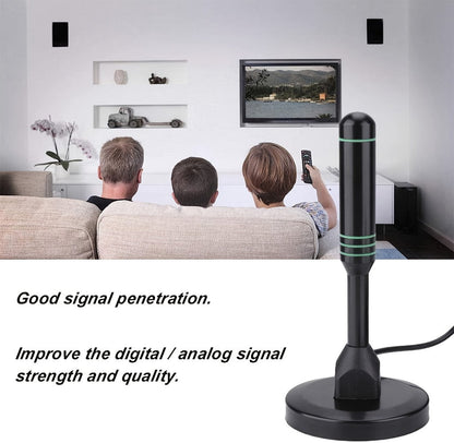 Smart IC Chip TV Antenna with Signal Booster – 4K Ultra HD & 1080P, Omnidirectional Indoor & Outdoor, Weather Resistant, 10FT Coax Cable