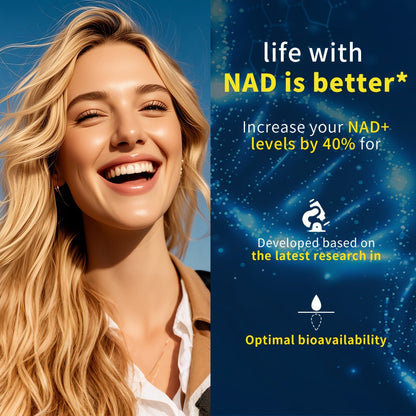 NAD+ 1400mg Liposomal Sachets with Nicotinamide Riboside, PQQ & Trans-Resveratrol, Cellular Energy
