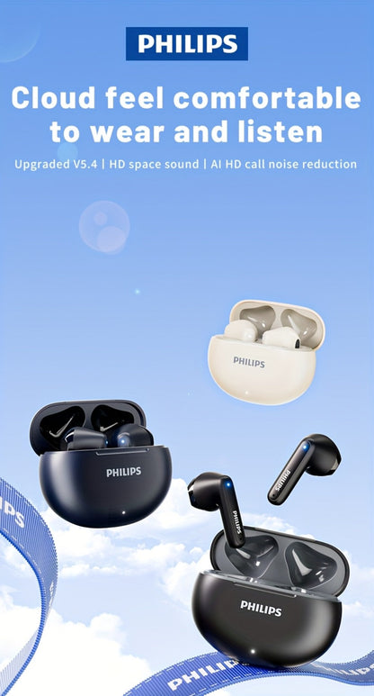 Bluetooth 5.4 Semi-Open Earbuds True Wireless TWS Charging Case Noise Cancelling Mic 20H Playtime for an Everyday Personal Care Routine