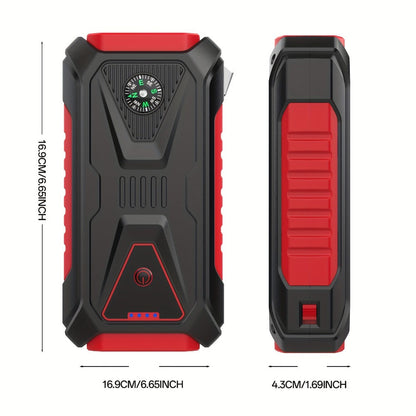 TM26 Jump Starter with 74Wh Checkout Label, Red-and-Black Case, Clamp Leads and Digital Display