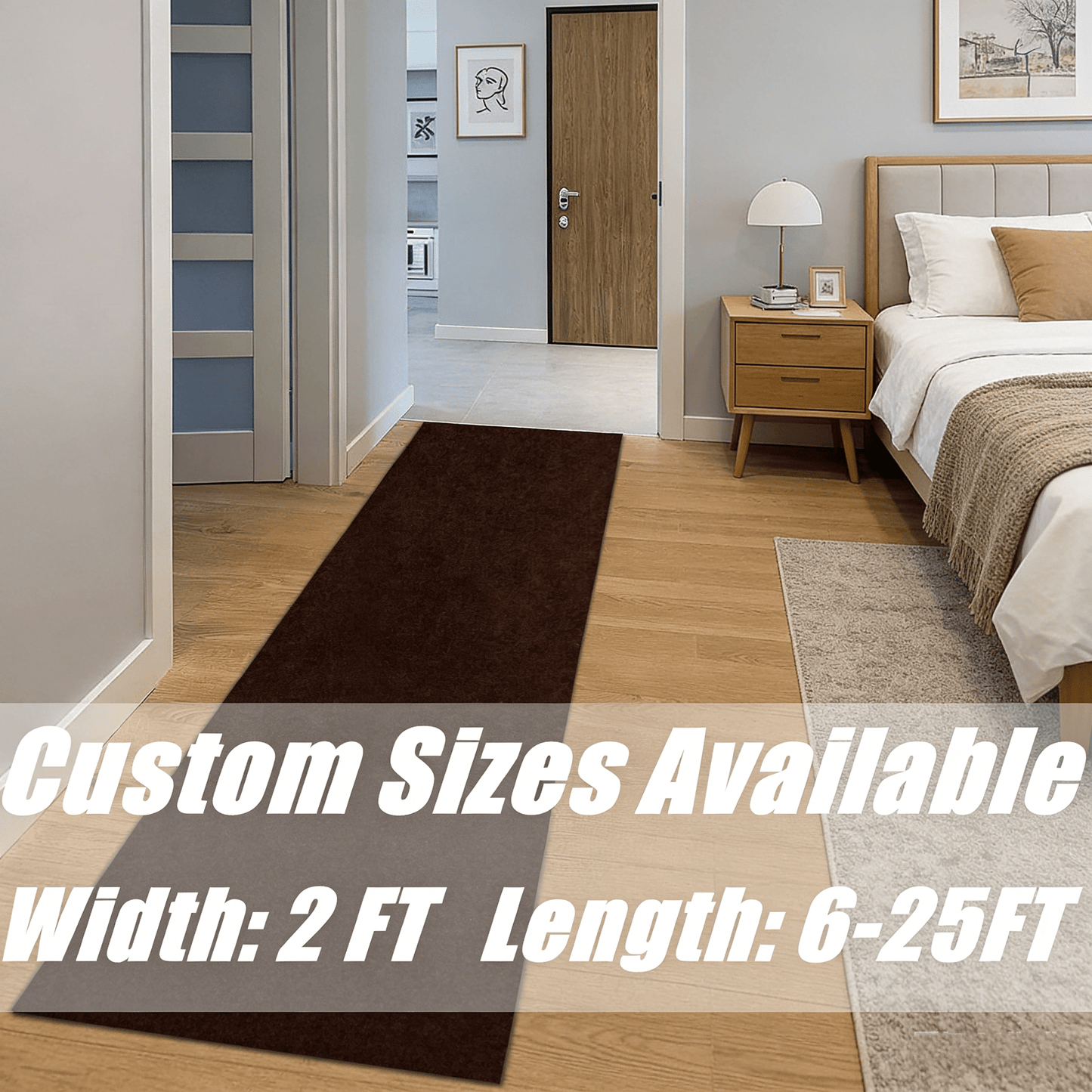 Two-Foot Hallway Runner with Eight Pattern-Color Families and 75 Listed Length Combinations