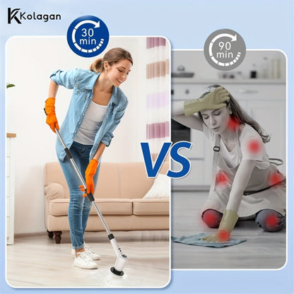 Electric Spin Scrubber 7-in-1 Cordless Rotary Cleaning Brush 7 Interchangeable Heads 3 Speed for Home Cooking, Dining and Outdoor Meals