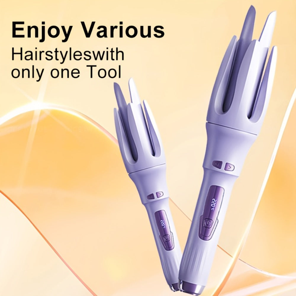 Hair Curler - One Button Electric Rotary Curling Iron with LED Display, 9-Speed Intelligent Temperature Control