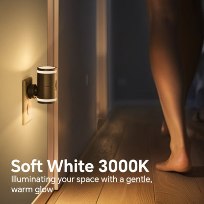 LED Night Light Plug In Dusk to Dawn Sensor, 5-120LM Adjustable Brightness, 3 Color Temperatures