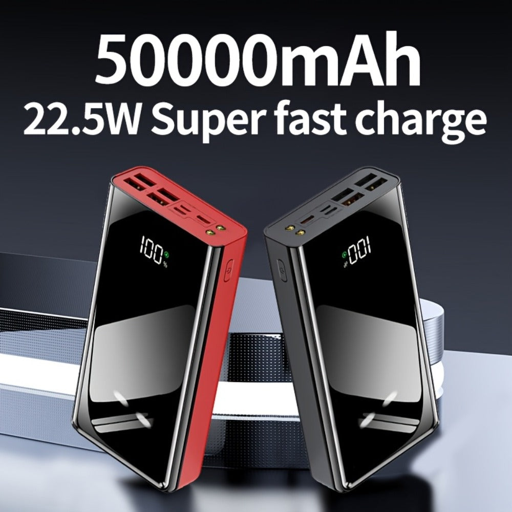 50000mAh High Power Bank Portable Charger LED Display USB-C Micro USB Fast Charging Multi-Port for an Everyday Personal Care Routine