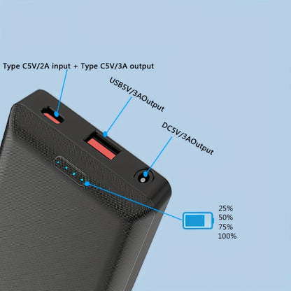 Power Bank 10000mAh 5V/3A for Heated Clothing with USB-A, USB-C and One- or Two-Pack Options