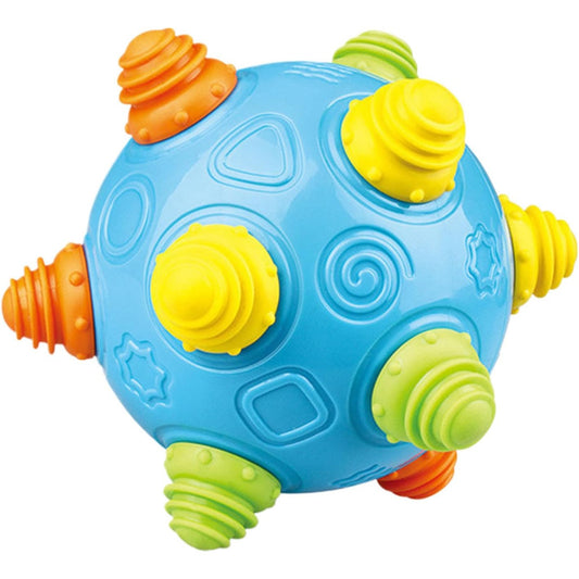 Cat Bouncing Ball Toy – Shake & Dance Crawl Sensory Ball for Cats, Cartoon Pattern Plastic Interactive Rolling Ball, No Battery Needed