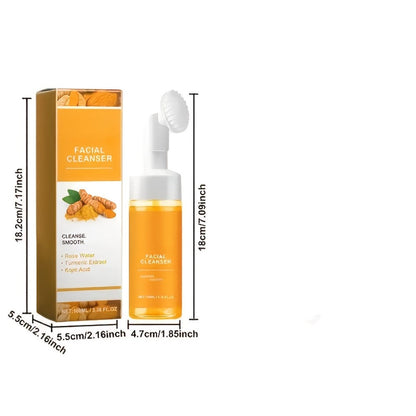 Turmeric Kojic Acid Facial Cleanser 2pcs Set – Deep Cleansing Oil Control Pore Refining Brightening Face Wash for Women Men