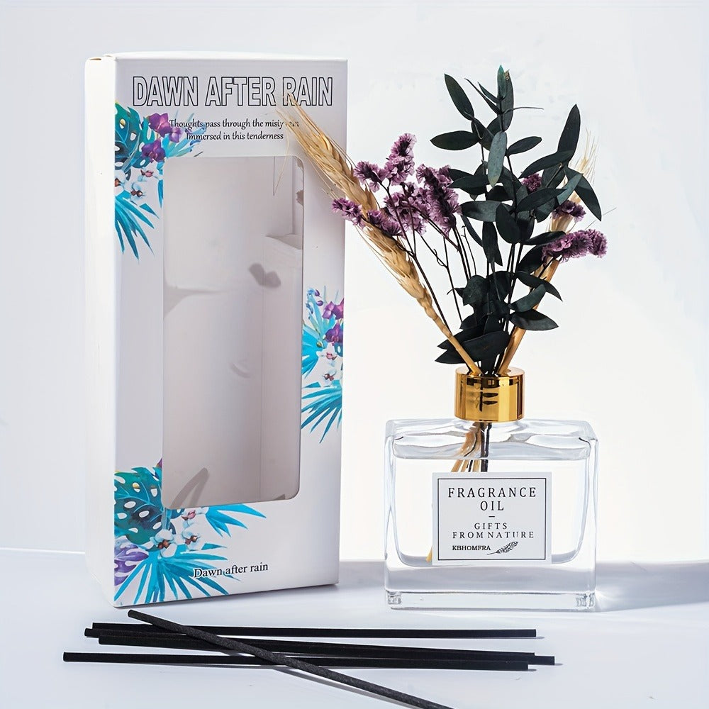 Reed Diffuser Set with Real Flowers - 4.05 oz 120ml Scented Home Fragrance Aromatherapy for Entryways, Bedrooms and Living Spaces