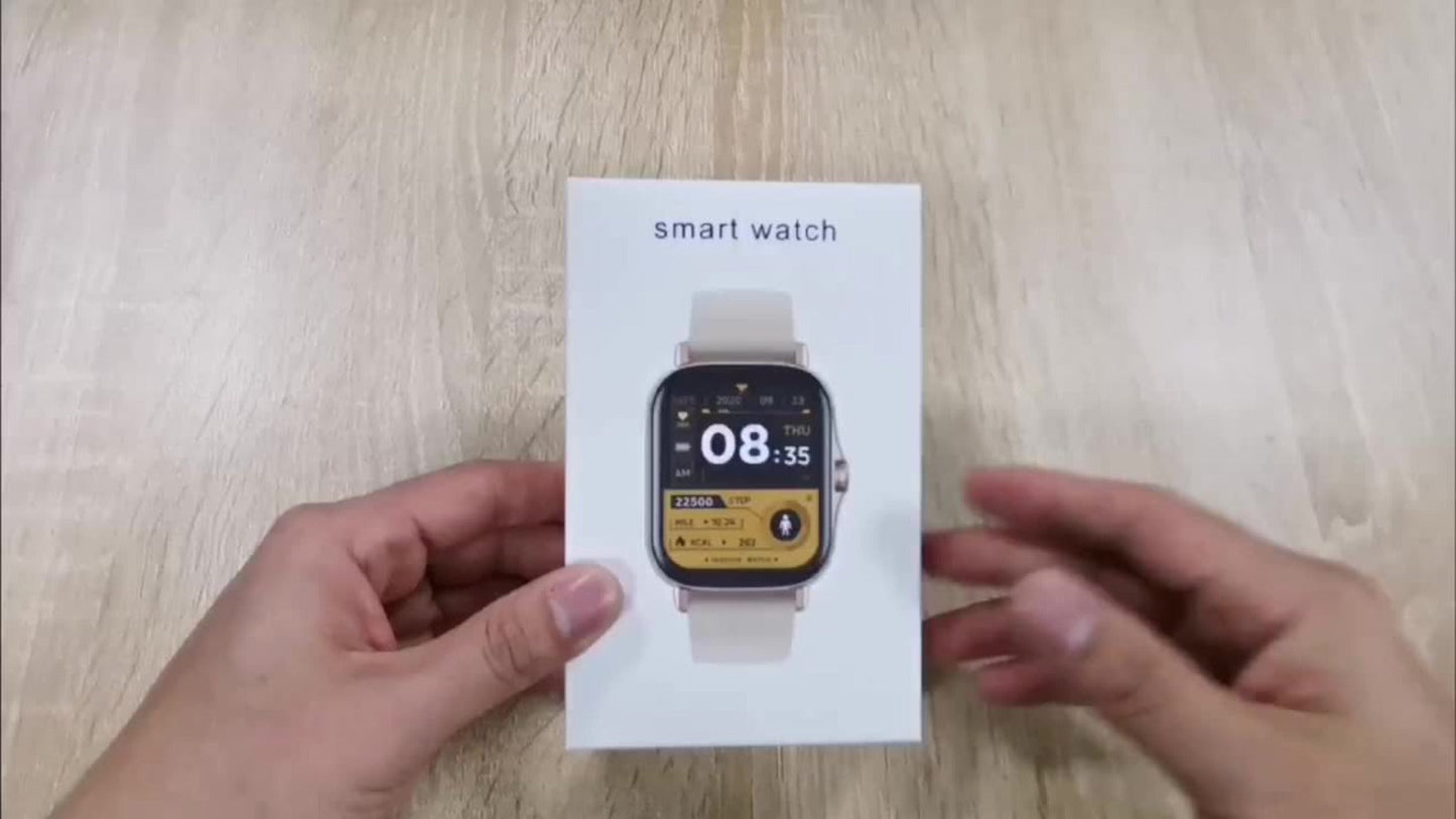 Smartwatch Large Screen with Bluetooth Calling, Unisex Bluetooth, Message Reminder, Multiple Sport Modes, Heart Rate and Sleep Readouts