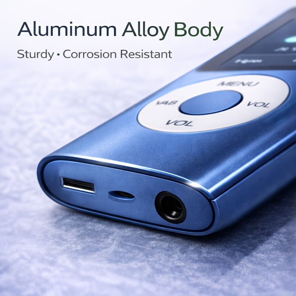 Portable MP3 Music Player with 1.8" LCD Display, Compact Digital Audio Player with FM Radio, Voice Recorder