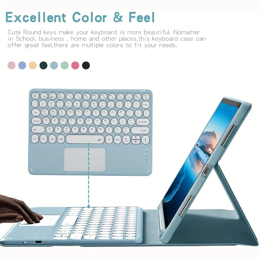 360° Rotatable iPad Keyboard Case with Backlit Keys, Trackpad & Apple Pencil Holder, Compatible with iPad Pro 11"