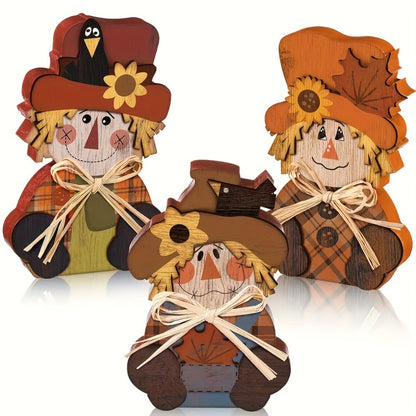 Halloween Autumn Tiered Tray Decor Set 3pcs Rustic Farmhouse Pumpkin Signs for Entryways, Bedrooms and Living Spaces
