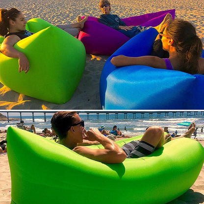 Inflatable Air Sofa Outdoor Camping Lounger 440LB Heavy Duty Quick Inflate Portable Lazy Bag Sofa Bed with Carry Bag Lightweight Compact