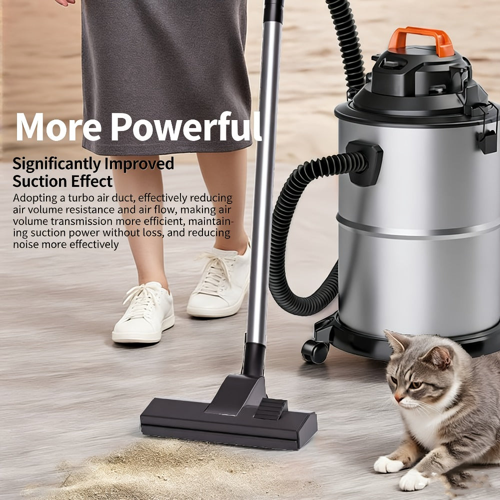 Wet Dry Vacuum Cleaner High-Power Bucket Type 5.28 to 6.6 Gallon Super Suction for Car and Home Dual-Use Cartridge Filter 40dB Quiet Motor