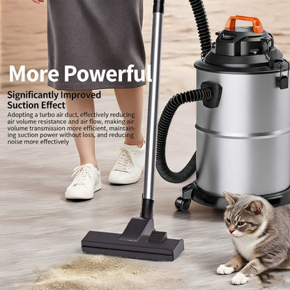 Wet Dry Vacuum Cleaner High-Power Bucket Type 5.28 to 6.6 Gallon Super Suction for Car and Home Dual-Use Cartridge Filter 40dB Quiet Motor