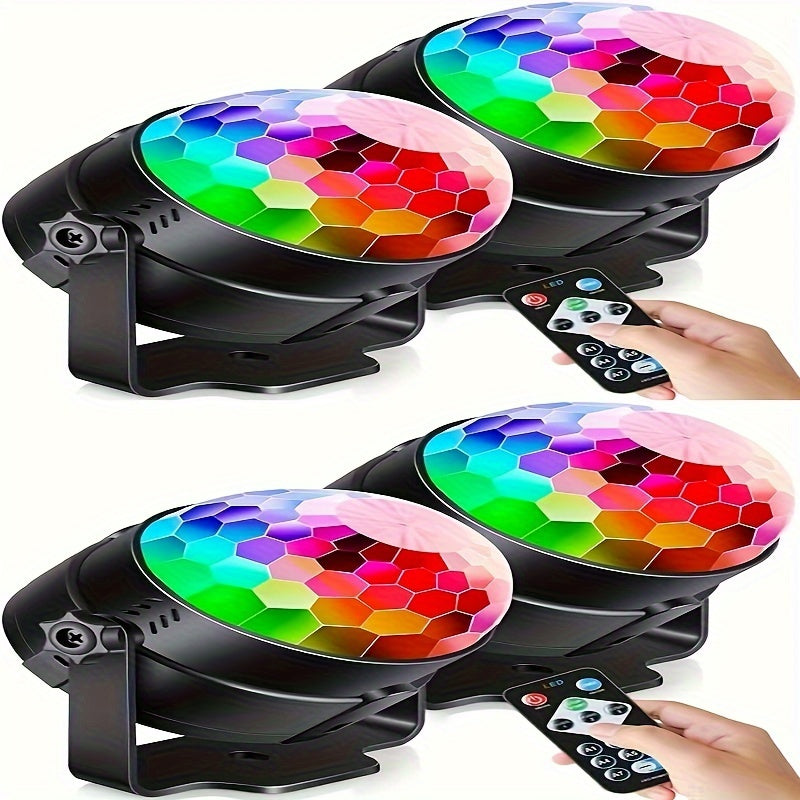 Party Lights Disco Ball Strobe Light Remote Control DJ Lighting Music Sync Rotating Effect for Entryways, Bedrooms and Living Spaces
