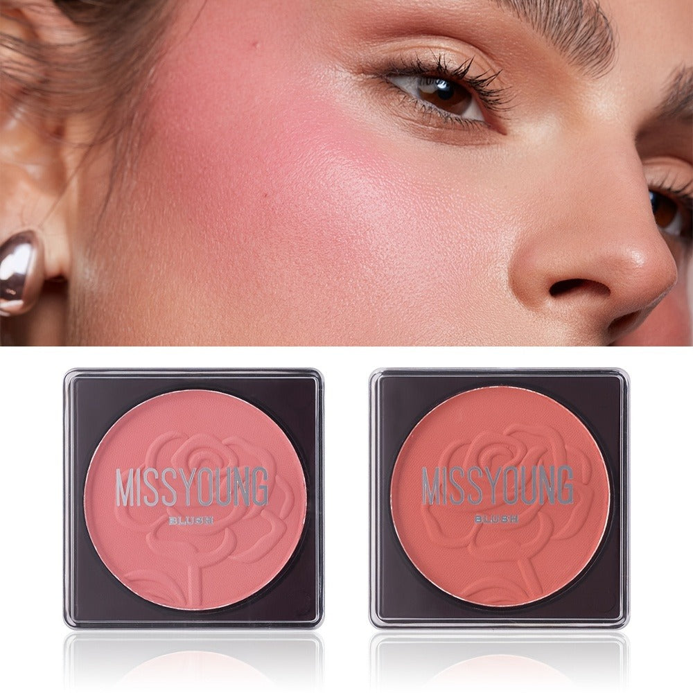 Makeup Kit 56-Piece Handled Mirror Case with Mixed Face, Eye and Lip Cosmetics in Silvery or Rose Color