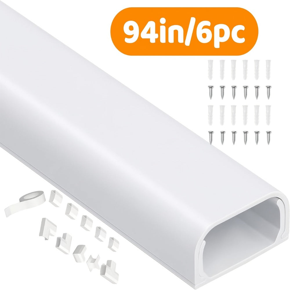 Cable Raceway Cord Hider for Wall Paintable White Self-Adhesive No-Drill for an Everyday Personal Care Routine
