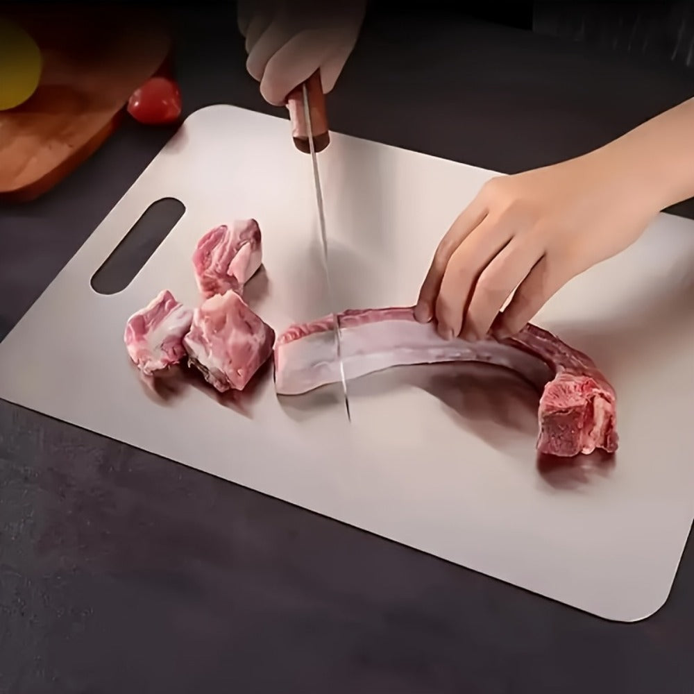 Stainless Steel Cutting Board Set of 3, Durable Kitchen Cutting Boards, & Easy to Clean, Space-Saving Nested Design for Meat