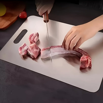 Stainless Steel Cutting Board Set of 3, Durable Kitchen Cutting Boards, & Easy to Clean, Space-Saving Nested Design for Meat