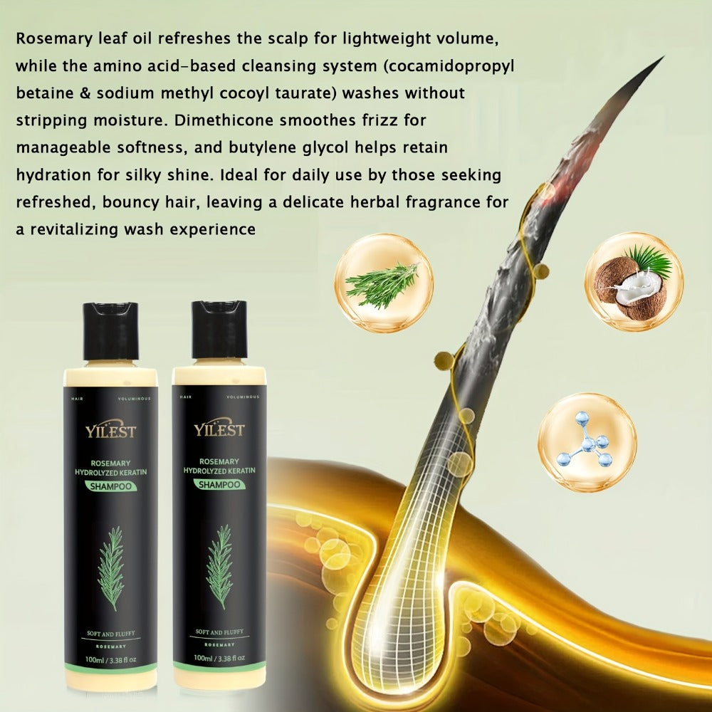 Rosemary Shampoo for Hair Growth & Volume – Enriched with Rosemary Extract, Amino Acids & Plant Squalane | Strengthening