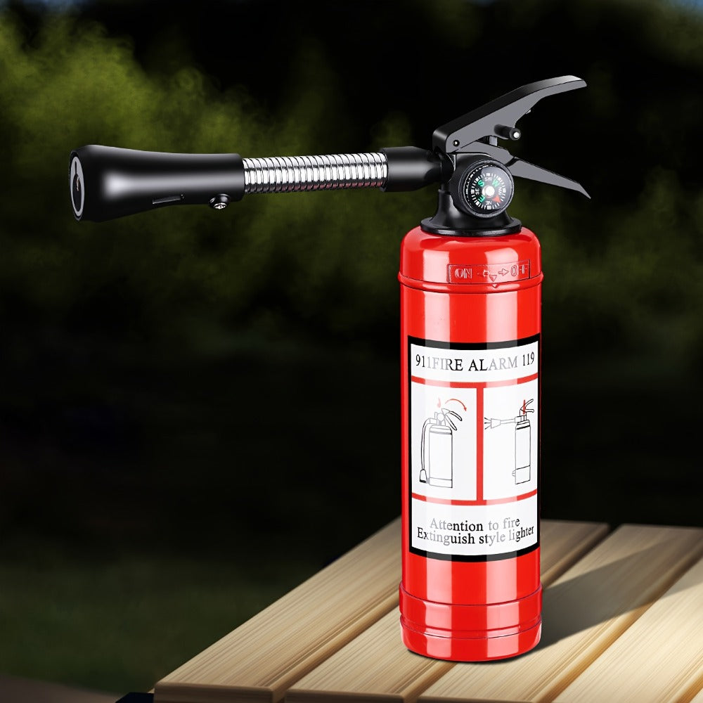 Fire Extinguisher Lighter Refillable Butane Windproof Novelty Lighter Multifunctional Hose for Entryways, Bedrooms and Living Spaces