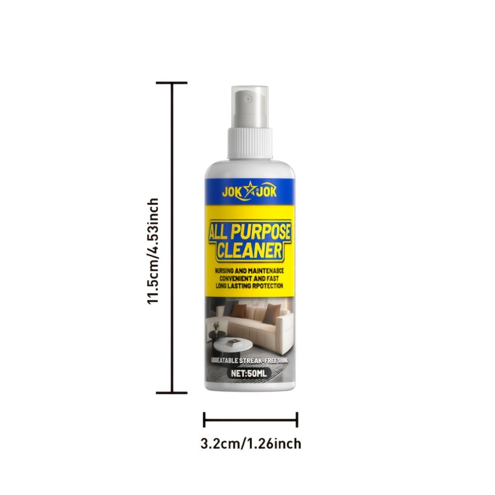Dry Cleaning Spray for Sofa, Carpet & Leather, Waterless Fabric Stain Remover Spray with Glycerin