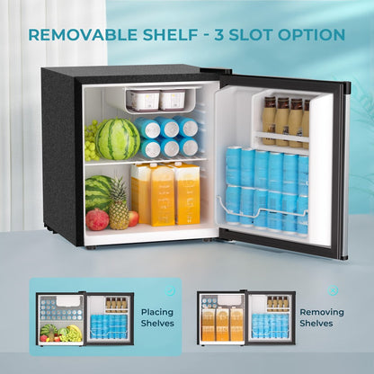 Mini Fridge with Freezer 1.7/3.5 Cu.Ft - Compact Refrigerator with Adjustable Thermostat, Energy Saving