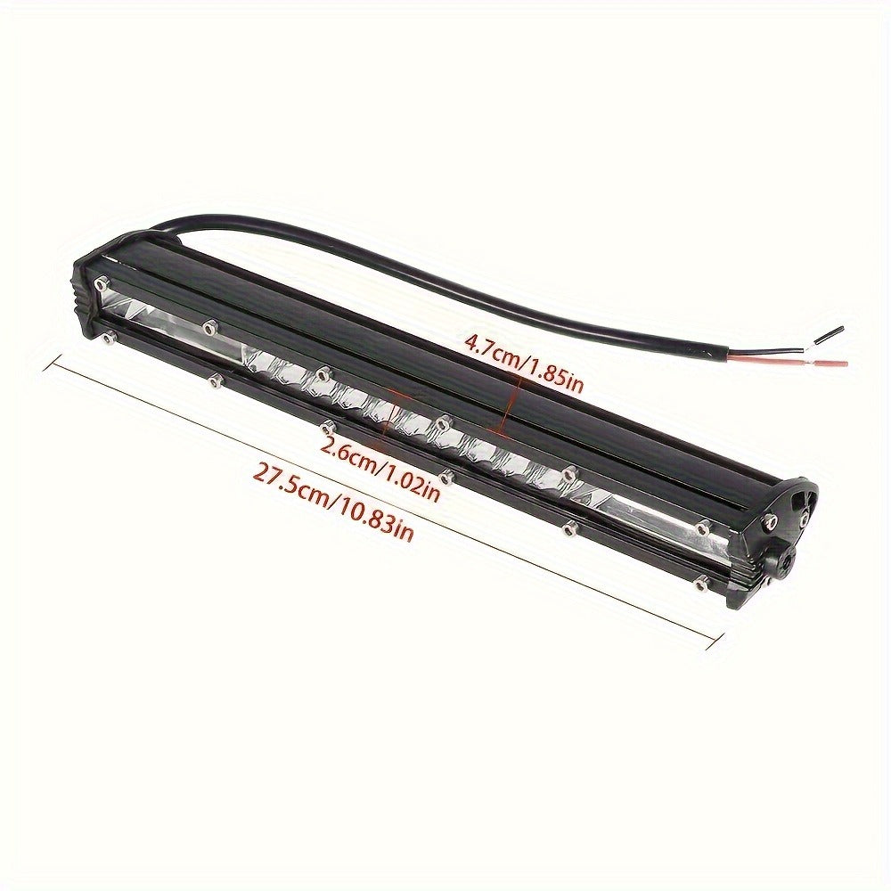 Off-Road LED Light Bar Kit 2x10 Inch Bar + 4x4 Inch Spot Lights – High-Intensity Driving Lights for Jeep Truck SUV Car 4x4 Off-Road