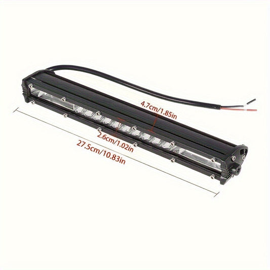 Off-Road LED Light Bar Kit 2x10 Inch Bar + 4x4 Inch Spot Lights – High-Intensity Driving Lights for Jeep Truck SUV Car 4x4 Off-Road
