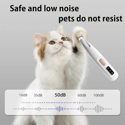 Pet Grooming Clippers USB & Battery Powered – Low Noise Electric Hair Trimmer for Cats Small Dogs, Cordless Rechargeable Pet Clipper