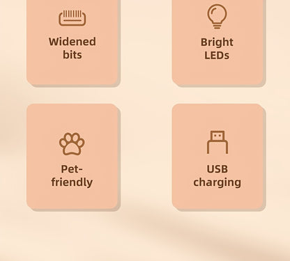 Pet Grooming Clippers USB & Battery Powered – Low Noise Electric Hair Trimmer for Cats Small Dogs, Cordless Rechargeable Pet Clipper