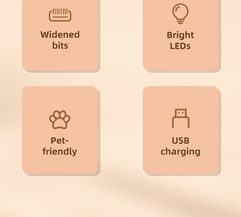 Pet Hair Clipper, Peaurum White Grooming Trimmer with Wide Cutter Head and Standard Accessory Package for Dogs and Cats