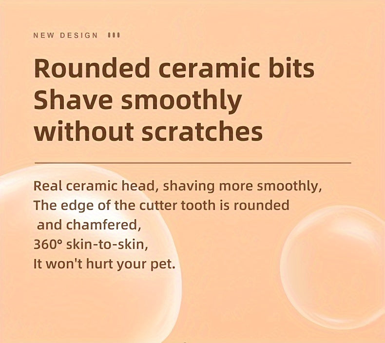 Pet Hair Clipper, Peaurum White Grooming Trimmer with Wide Cutter Head and Standard Accessory Package for Dogs and Cats