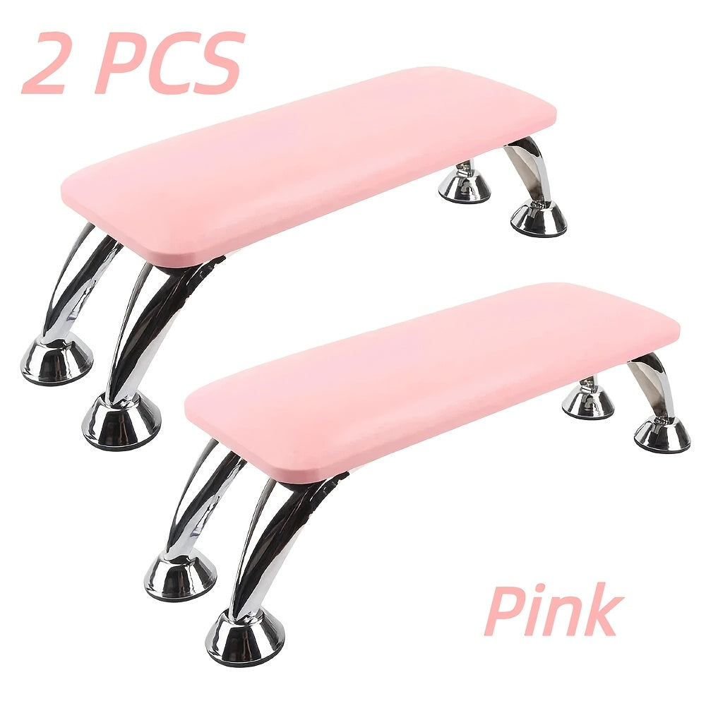 Nail Armrest Hand Pillow Professional Manicure Wrist Rest Cushion for Nail Salon Studio – Soft Hand Rest Support for Nail Tech Pink Black