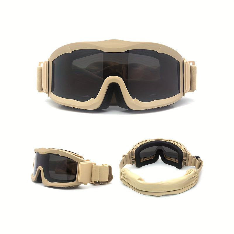 Polarized Off-Road Goggles Windproof – Wide Field of View, Anti-Fog, Durable Sports Glasses for Desert Snow Sand Outdoor Motorcycle Cycling