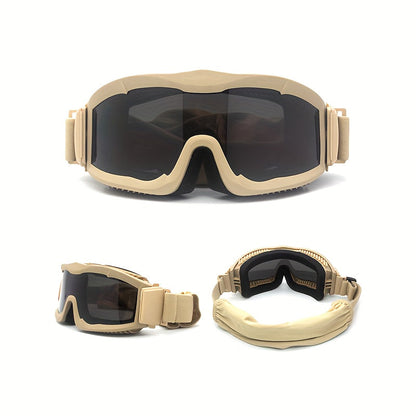 Polarized Off-Road Goggles Windproof – Wide Field of View, Anti-Fog, Durable Sports Glasses for Desert Snow Sand Outdoor Motorcycle Cycling