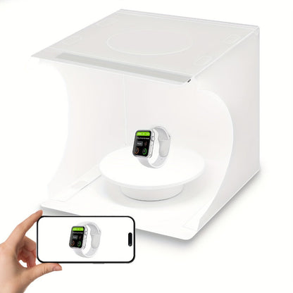 Photo Studio Lightbox Kit with 360 Motorized Turntable 6 Color Backdrops Foldable Fabric Tent for an Everyday Personal Care Routine