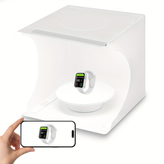 Photo Studio Lightbox Kit with 360 Motorized Turntable 6 Color Backdrops Foldable Fabric Tent for an Everyday Personal Care Routine