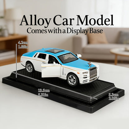 1:36 Scale Phantom Alloy Die-Cast Car Model with Openable Doors, Collectible Display Static Car Desktop Decoration